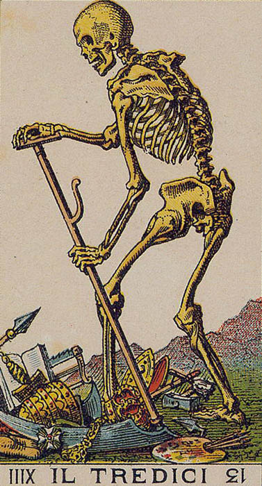 Il Tredici Death Ancient Italian Tarot Card