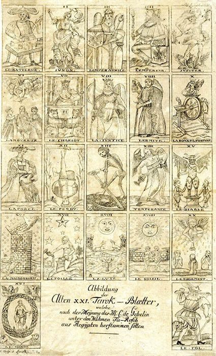 Le Fol Brietkofs Urspring der Spielkarten 1784 C de Gebelin
