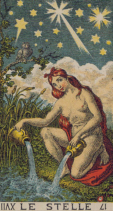 Le Stelle The Star Ancient Italian Tarot Card