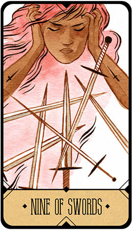 Nine of Swords Sasuraibito Tarot